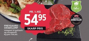MENY FREYGAARD OKSEKLUMP tilbud