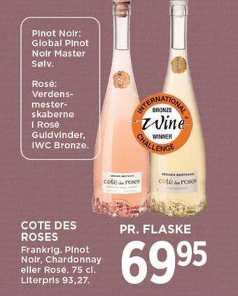 MENY COTE DES ROSES tilbud