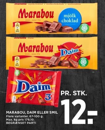MARABOU, DAIM ELLER SMIL