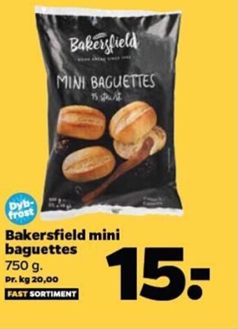 Netto Bakersfield mini baguettes 750 g tilbud