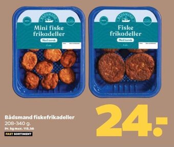Netto Bådsmand fiskefrikadeller 208-340 g. tilbud