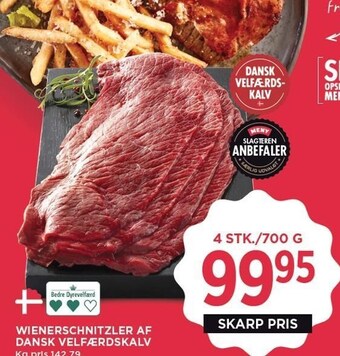MENY Wienerschnitzler af dansk velfærdskalv tilbud