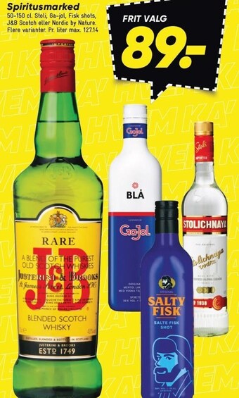 Bilka Spiritusmarked tilbud