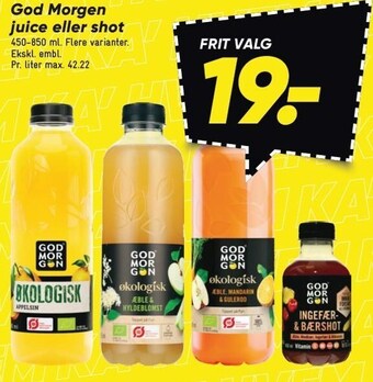 Bilka God morgen juice eller shot tilbud