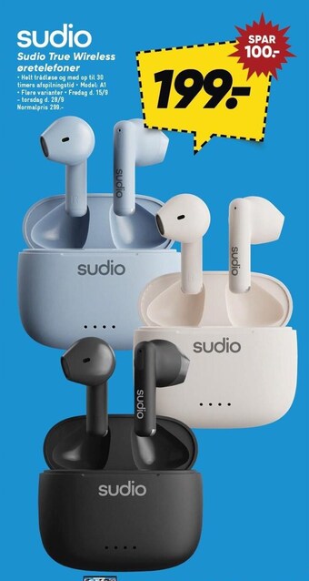 Bilka Sudio true wireless øretelefoner tilbud