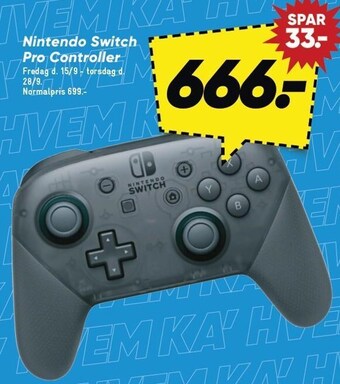 Bilka Nintendo switch pro controller tilbud