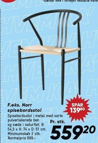 F.eks. norr spisebordsstol