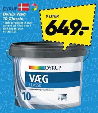 Bilka Dyrup væg 10 classic tilbud