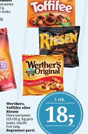 Werthers, toffifee eller riesen