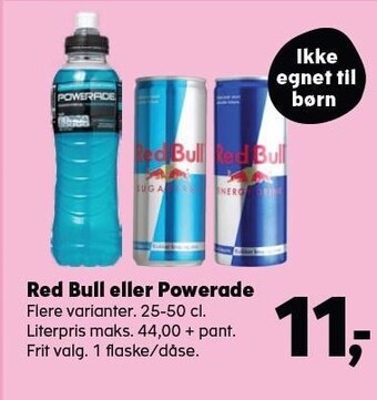 SuperBrugsen Red bull eller powerade tilbud