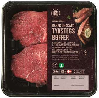 Tykstegsbøffer, 300 g