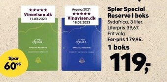 SuperBrugsen Spier special reserve i boks tilbud