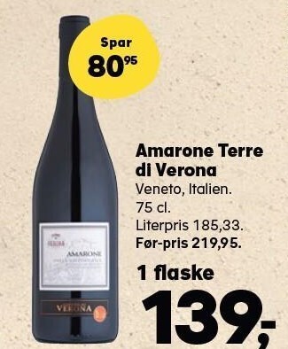 SuperBrugsen Amarone terre di verona tilbud
