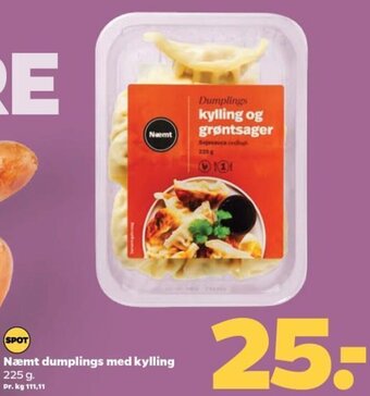 Netto Næmt dumplings med kylling tilbud