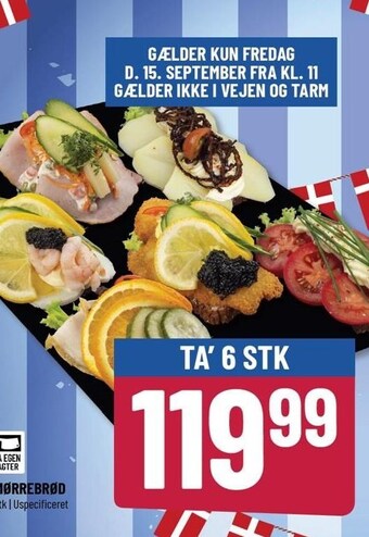 Løvbjerg Smørrebrød ta' 6 stk tilbud