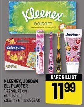 Løvbjerg Kleenex, jordan el. plaster tilbud