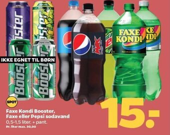 Netto Faxe Kondi Booster, Faxe eller Pepsi sodavand tilbud