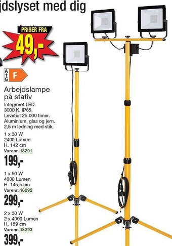 Harald Nyborg Arbejdslampe på stativ tilbud