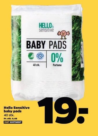 Netto Hello Sensitive baby pads tilbud