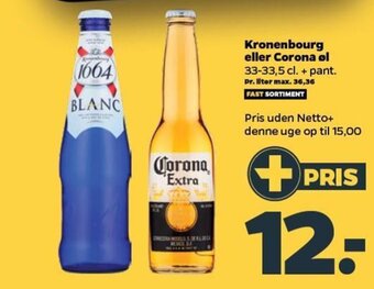 Netto Kronenbourg eller Corona ol tilbud