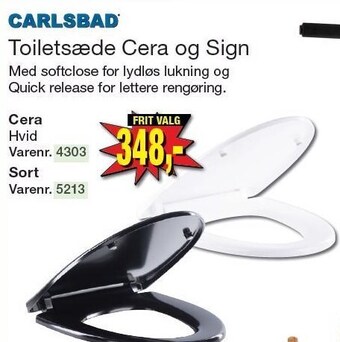 Carlsbad toiletsæde cera og sign