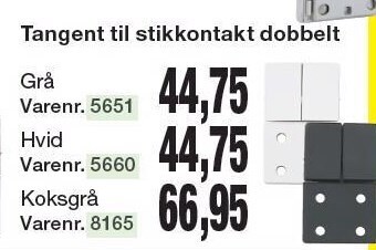 Harald Nyborg Tangent til stikkontakt dobbelt tilbud
