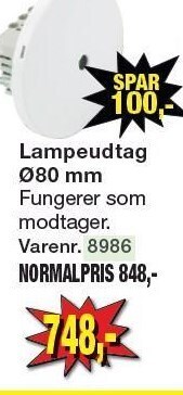 Harald Nyborg Lampeudtag ø80 mm tilbud