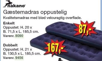 Harald Nyborg Nakano gæstemadras oppustelig tilbud