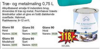Harald Nyborg Træ- og metalmaling 0,75 l tilbud