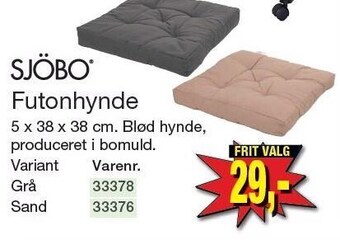 Harald Nyborg Sjöbo futonhynde tilbud