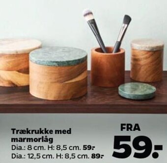 Trækrukke med marmorlåg