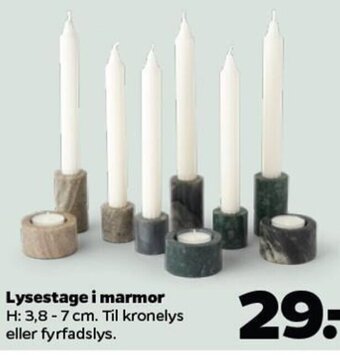 Netto Lysestage i marmor tilbud