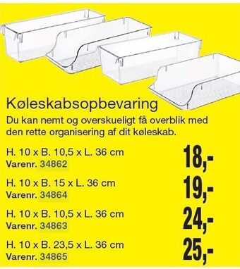 Køleskabsopbevaring