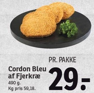 SPAR Cordon bleu af fjerkræ tilbud