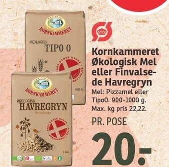 Kornkammeret økologisk mel eller finvalsede havregryn