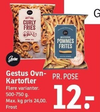 SPAR Gestus ovnkartofler tilbud