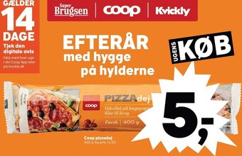 Kvickly Coop pizzadej tilbud
