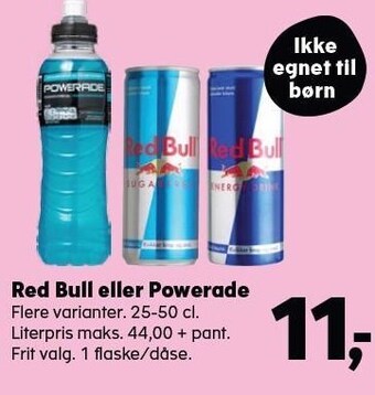 Kvickly Red bull eller powerade tilbud