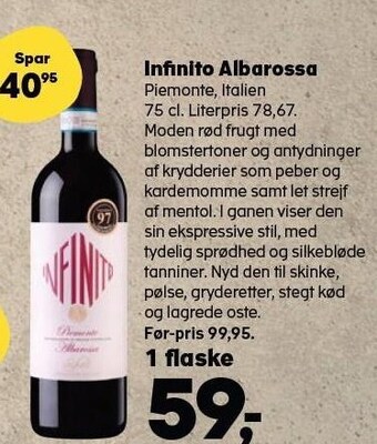 Kvickly Infinito albarossa tilbud