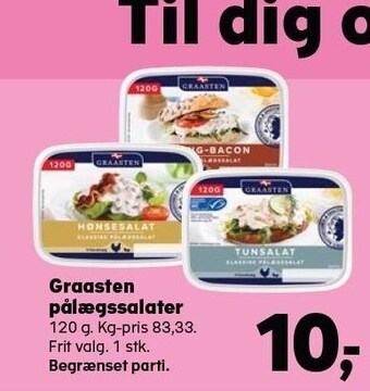 Kvickly Graasten pålægssalater tilbud