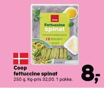 Coop fettuccine spinat