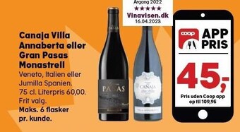 Kvickly Canaja villa annaberta eller gran pasas monastrell tilbud