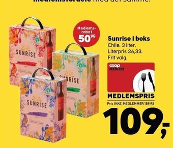 Kvickly Sunrise i boks tilbud