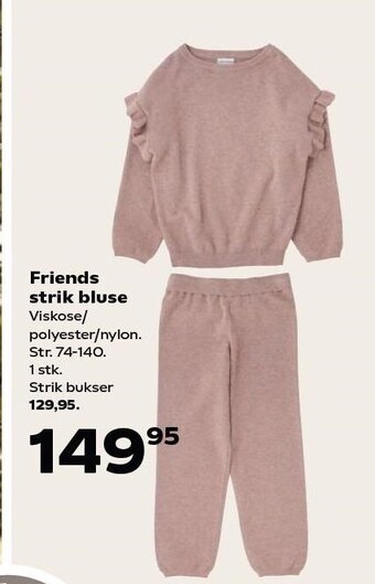 Kvickly Friends strik bluse tilbud