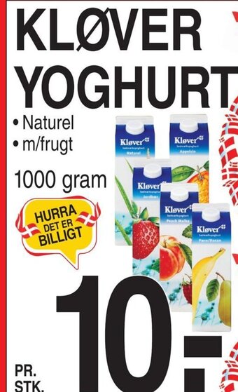 ABC Lavpris KLØVER YOGHURT tilbud