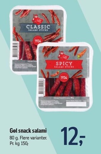 Føtex Gøl snack salami tilbud
