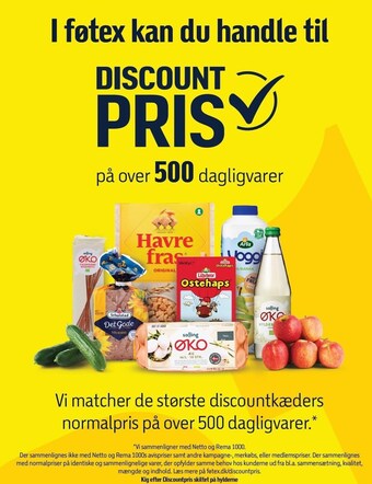 Føtex I føtex kan du handle til discount pris på over 500 dagligvarer tilbud