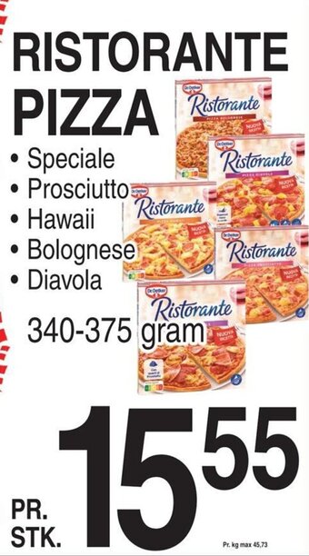 ABC Lavpris RISTORANTE PIZZA tilbud