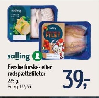 Føtex Salling ferske torske- eller rødspættefileter tilbud