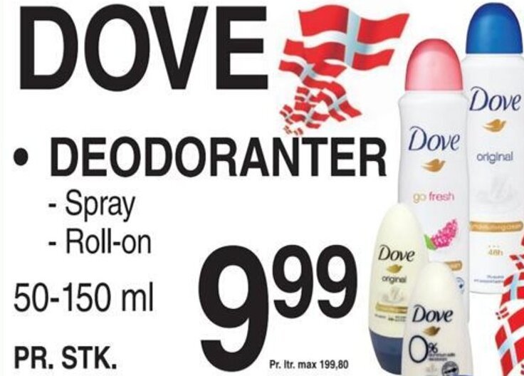 DOVE • DEODORANTER tilbud hos ABC Lavpris